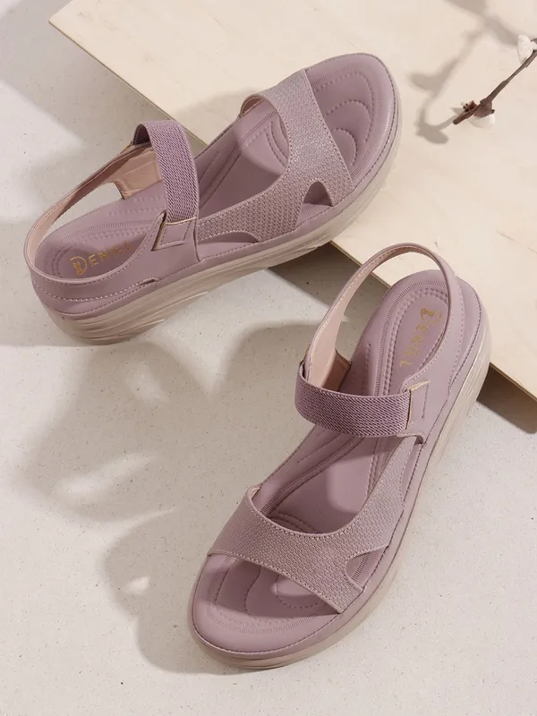 Purple_Synthetic_Leather_Flats_For_Women