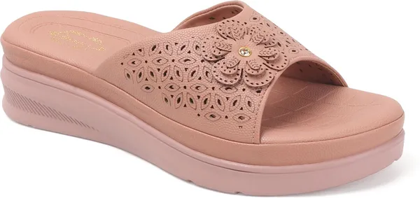 Pink_Synthetic_Leather_Flats_For_Women