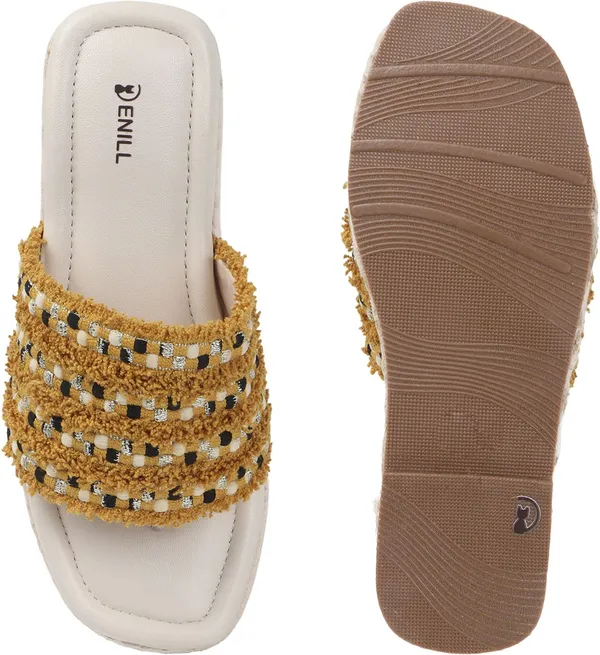 Yellow_Fabric_Heels_For_Women