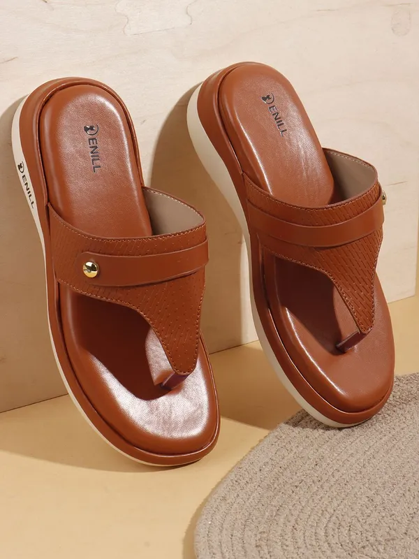 Tan_Synthetic_Leather_Heels_For_Women
