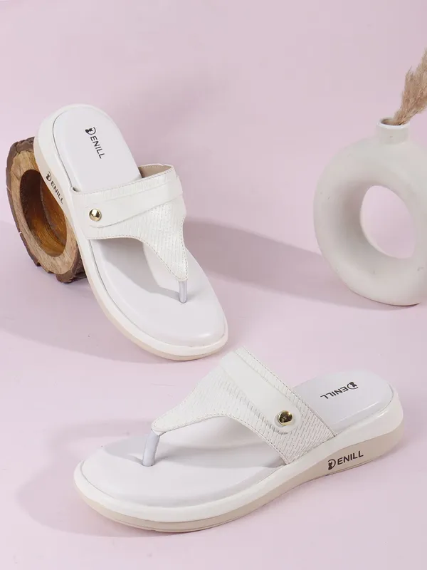 White_Synthetic_Leather_Heels_For_Women