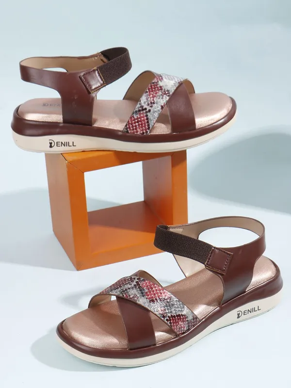 Brown_Synthetic_Leather_Heels_For_Women