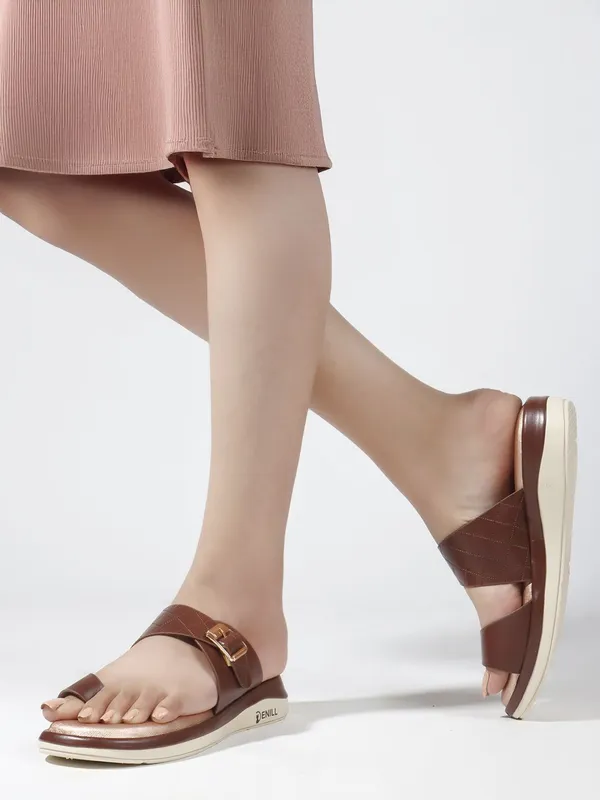Brown_Synthetic_Leather_Heels_For_Women