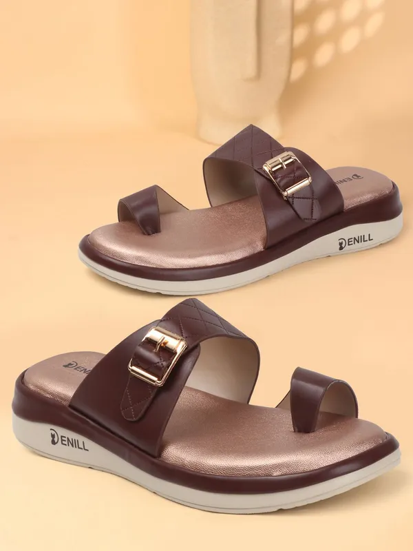 Brown_Synthetic_Leather_Heels_For_Women