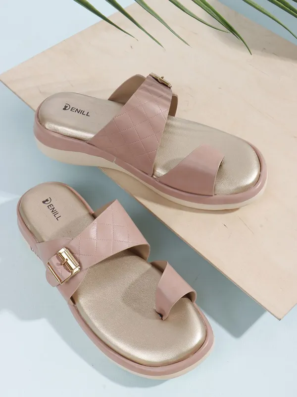 Pink_Synthetic_Leather_Heels_For_Women