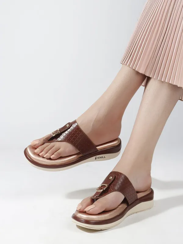 Brown_Synthetic_Leather_Heels_For_Women