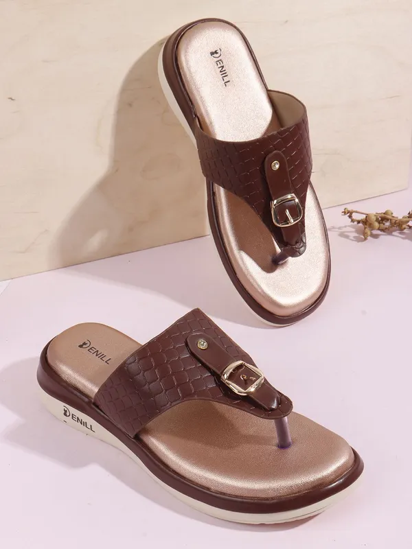 Brown_Synthetic_Leather_Heels_For_Women