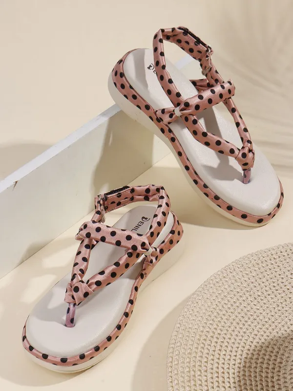 Pink_And_Beige_Synthetic_Leather_Heels_For_Women