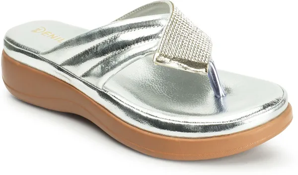 Silver_Synthetic_Leather_Heels_For_Women