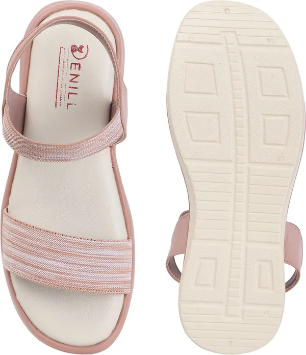 Pink_Synthetic_Leather_Wedges_For_Women