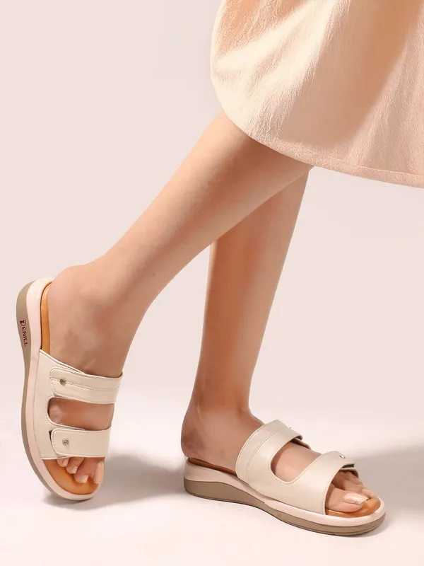 Beige_Synthetic_Leather_Wedges_For_Women