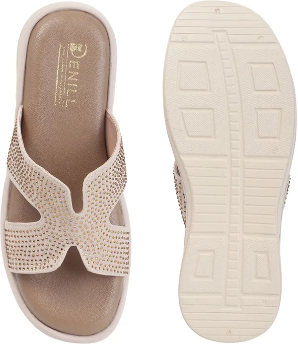 Beige_Synthetic_Leather_Wedges_For_Women