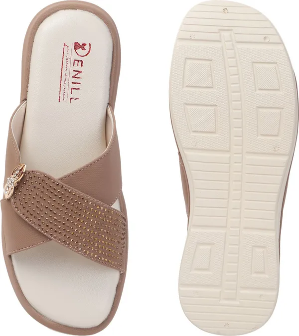 Beige_Synthetic_Leather_Wedges_For_Women