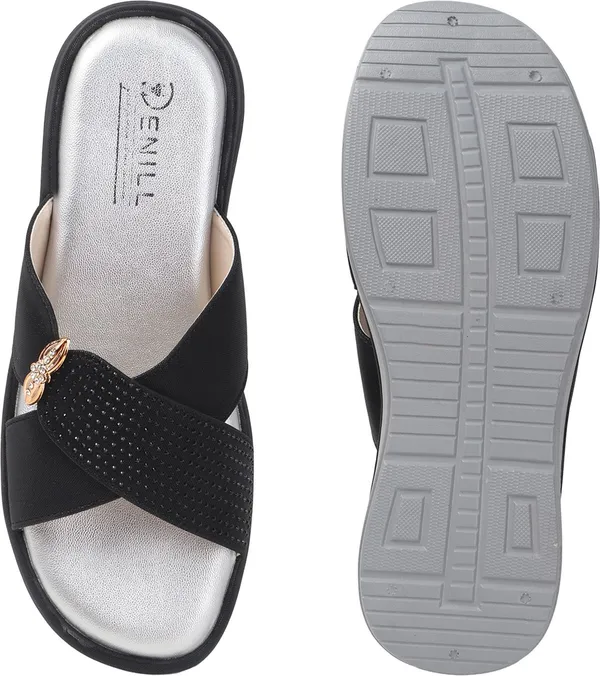 Black_Synthetic_Leather_Wedges_For_Women
