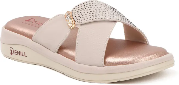 Beige_Synthetic_Leather_Wedges_For_Women