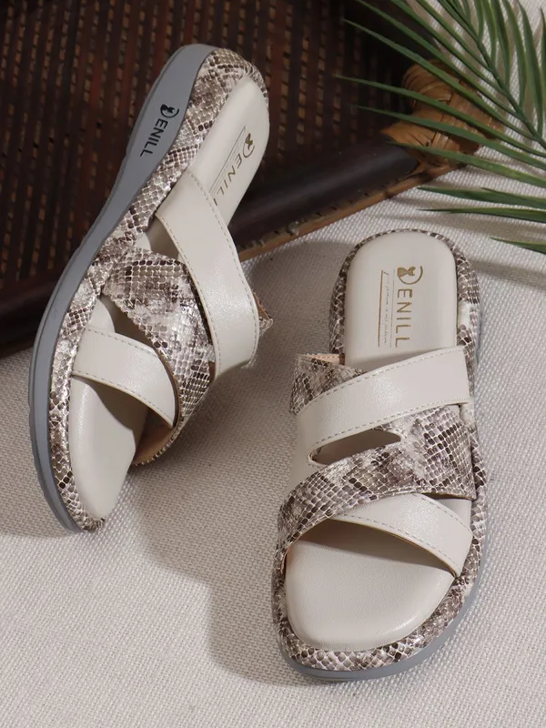 Beige_Synthetic_Leather_Wedges_For_Women
