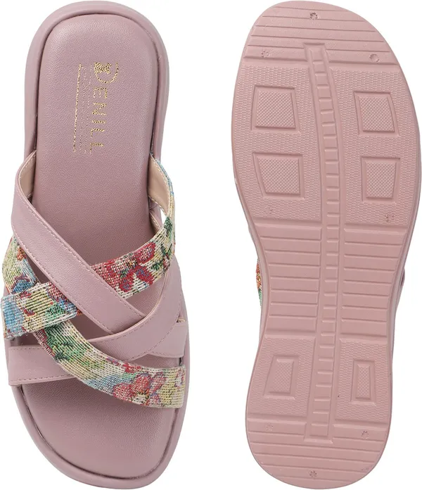 Pink_Synthetic_Leather_Wedges_For_Women