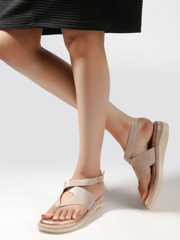 Beige_Synthetic_Leather_Wedges_For_Women