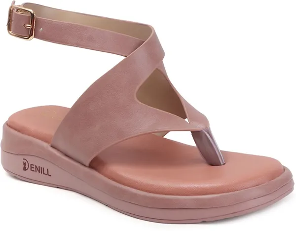 Pink_Synthetic_Leather_Wedges_For_Women