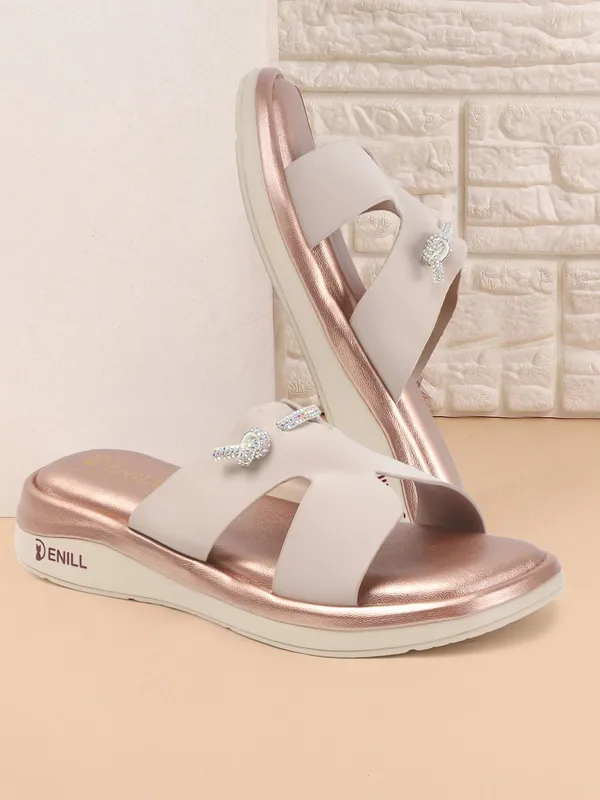 Beige_Synthetic_Leather_Wedges_For_Women