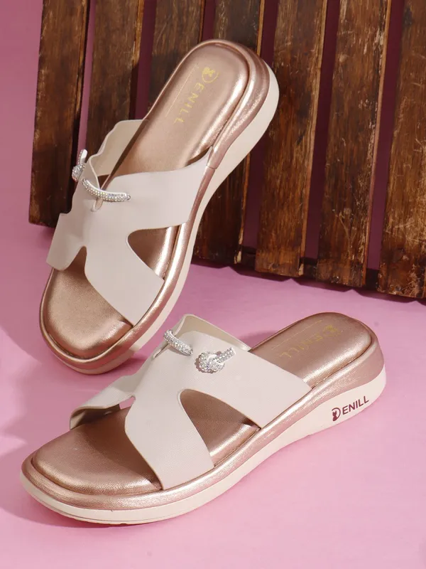Beige_Synthetic_Leather_Wedges_For_Women