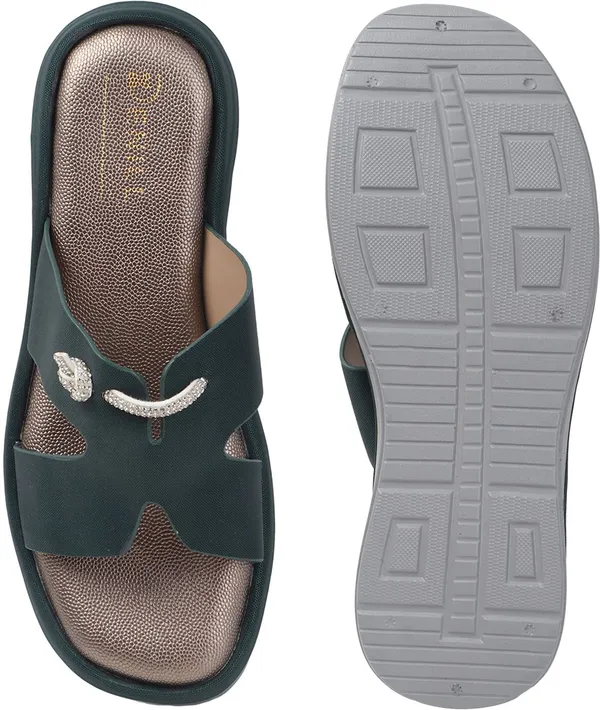 Green_Synthetic_Leather_Wedges_For_Women