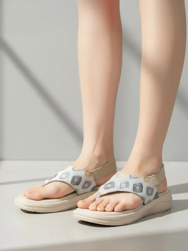 Beige_Synthetic_Leather_Wedges_For_Women