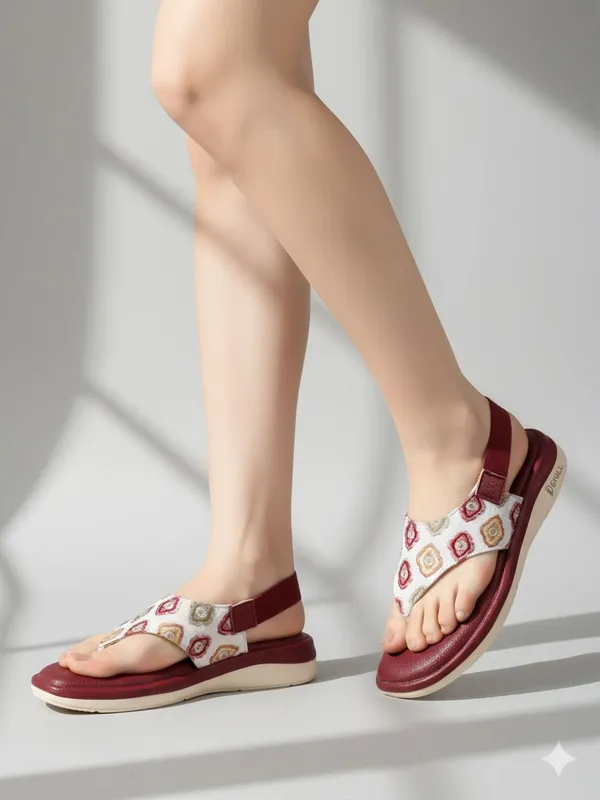 Maroon_Synthetic_Leather_Wedges_For_Women