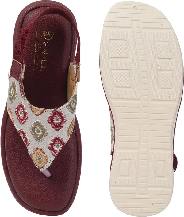Maroon_Synthetic_Leather_Wedges_For_Women