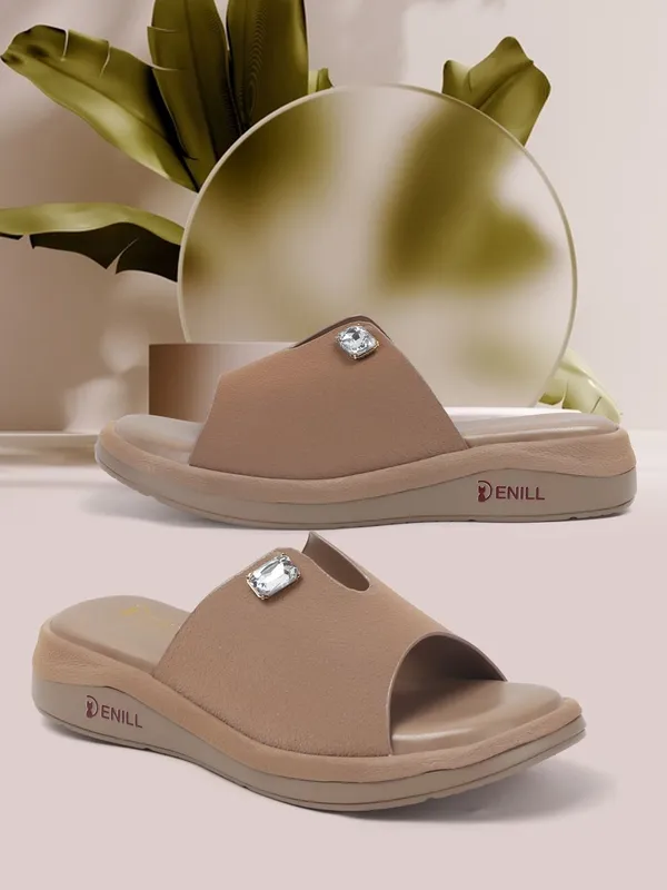 Beige_Synthetic_Leather_Wedges_For_Women