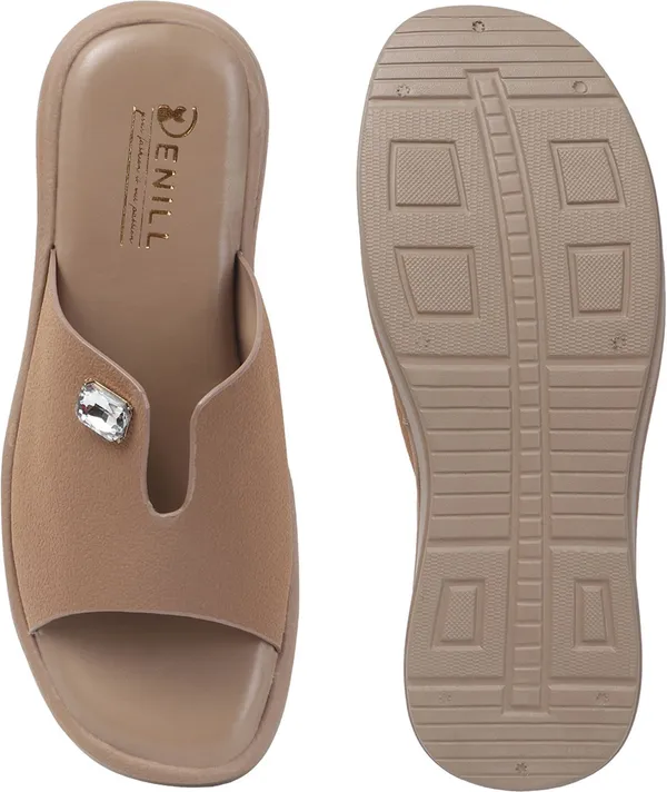 Beige_Synthetic_Leather_Wedges_For_Women