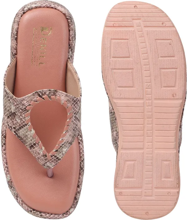 Pink_Synthetic_Leather_Wedges_For_Women