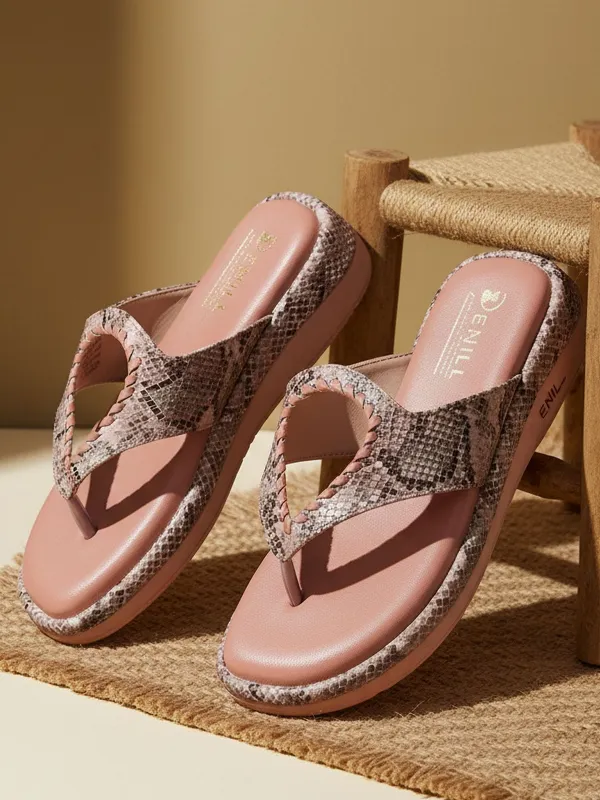 Pink_Synthetic_Leather_Wedges_For_Women