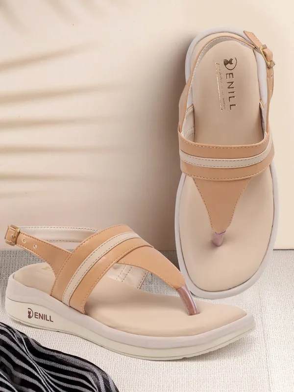 Beige_Synthetic_Leather_Wedges_For_Women