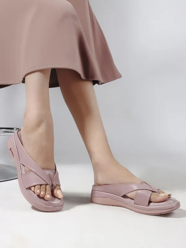 Pink_Synthetic_Leather_Wedges_For_Women