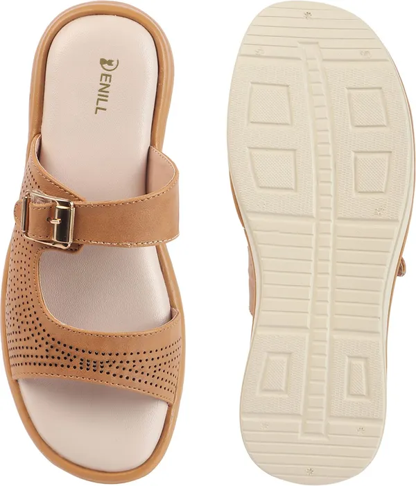 Beige_Synthetic_Leather_Wedges_For_Women