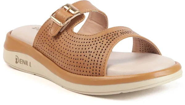 Beige_Synthetic_Leather_Wedges_For_Women