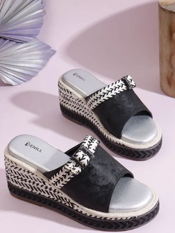 Black_Synthetic_Leather_Wedges_For_Women