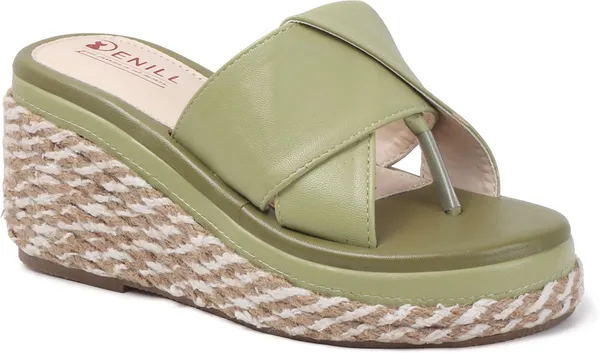 Green_Synthetic_Leather_Wedges_For_Women