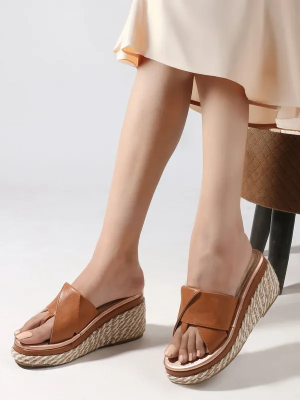 Brown_Synthetic_Leather_Wedges_For_Women