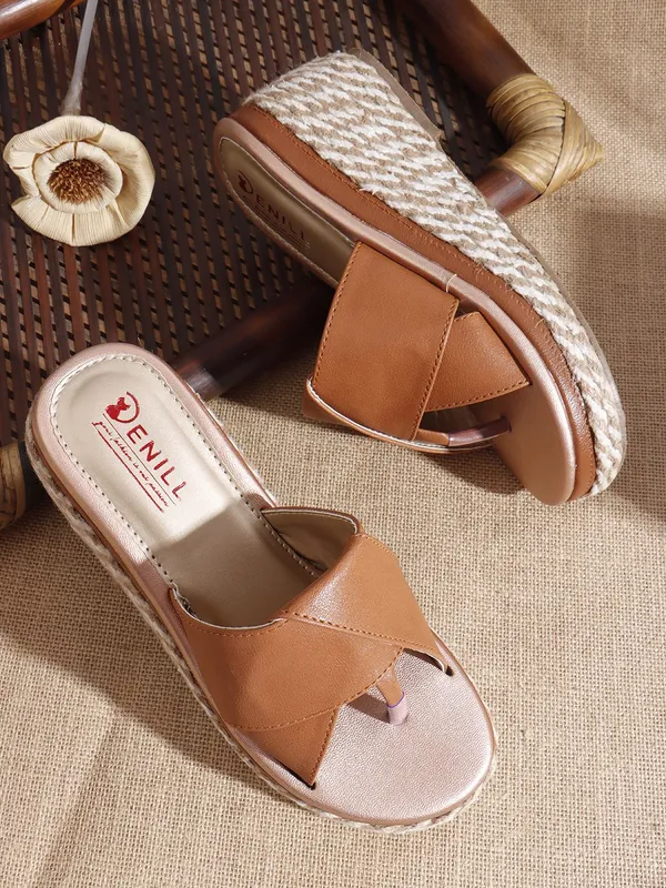 Brown_Synthetic_Leather_Wedges_For_Women