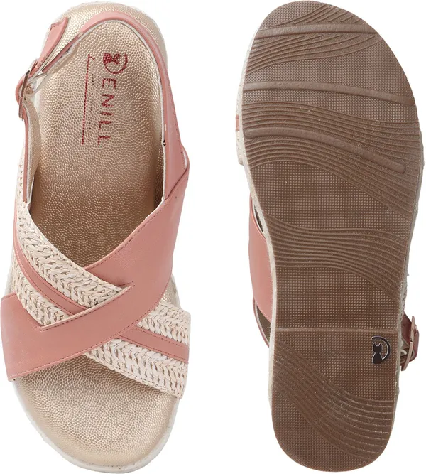 Pink_Synthetic_Leather_Wedges_For_Women