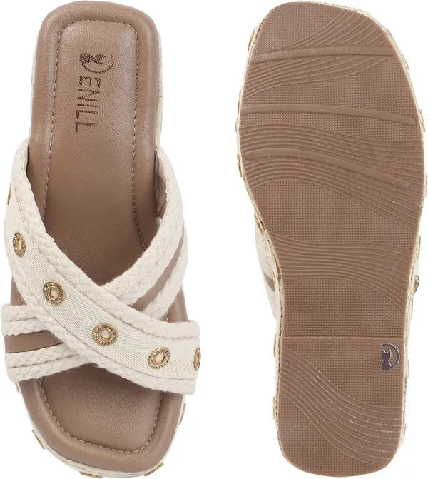 Beige_Synthetic_Leather_Wedges_For_Women