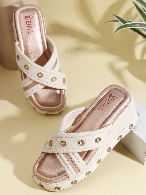 Pink_Synthetic_Leather_Wedges_For_Women