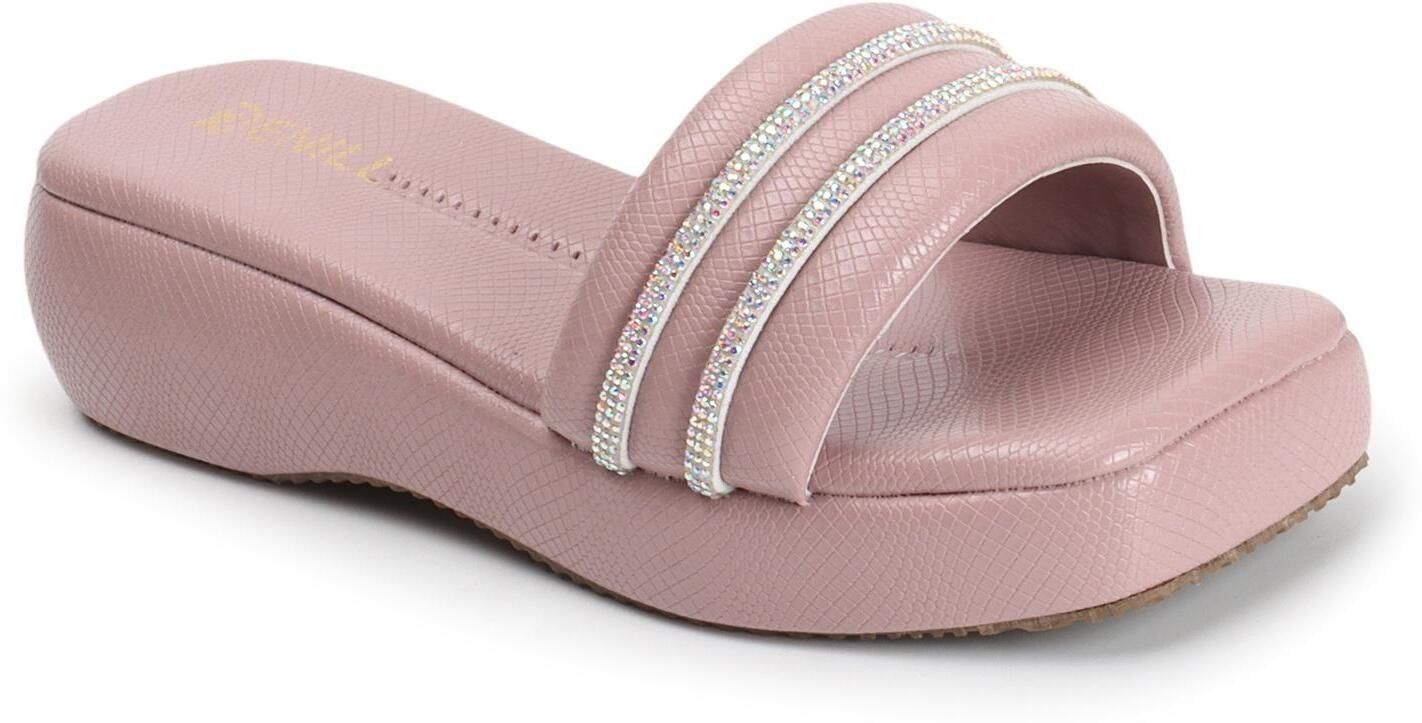 Pink_Synthetic_Leather_Wedges_For_Women