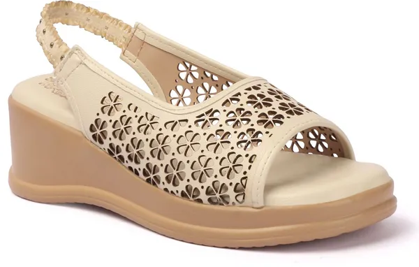 Beige_Synthetic_Leather_Wedges_For_Women