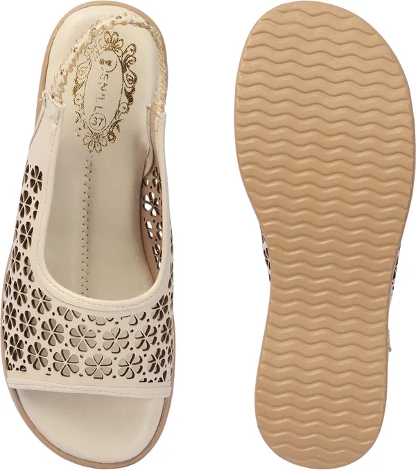 Beige_Synthetic_Leather_Wedges_For_Women