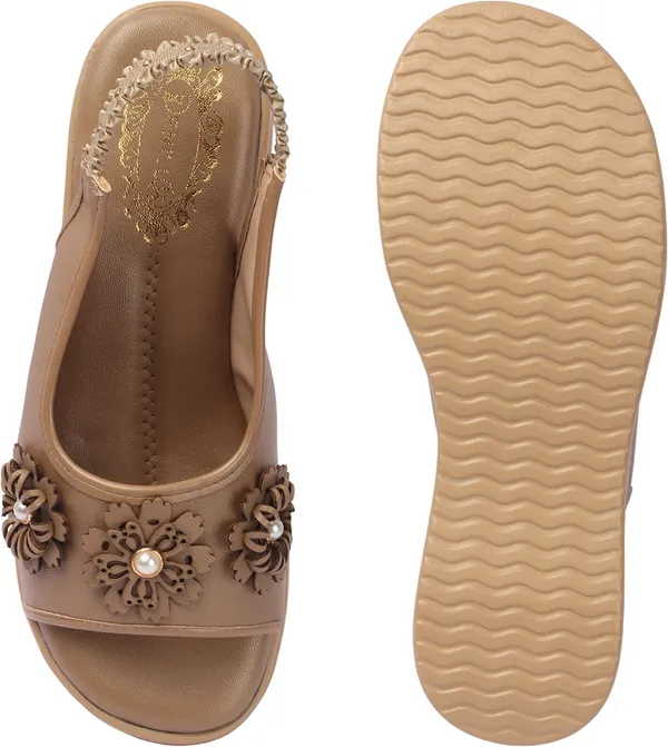 Beige_Synthetic_Leather_Wedges_For_Women