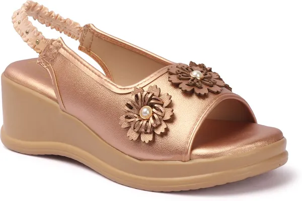 Gold_Synthetic_Leather_Wedges_For_Women