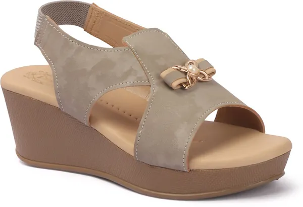 Grey_Synthetic_Leather_Wedges_For_Women